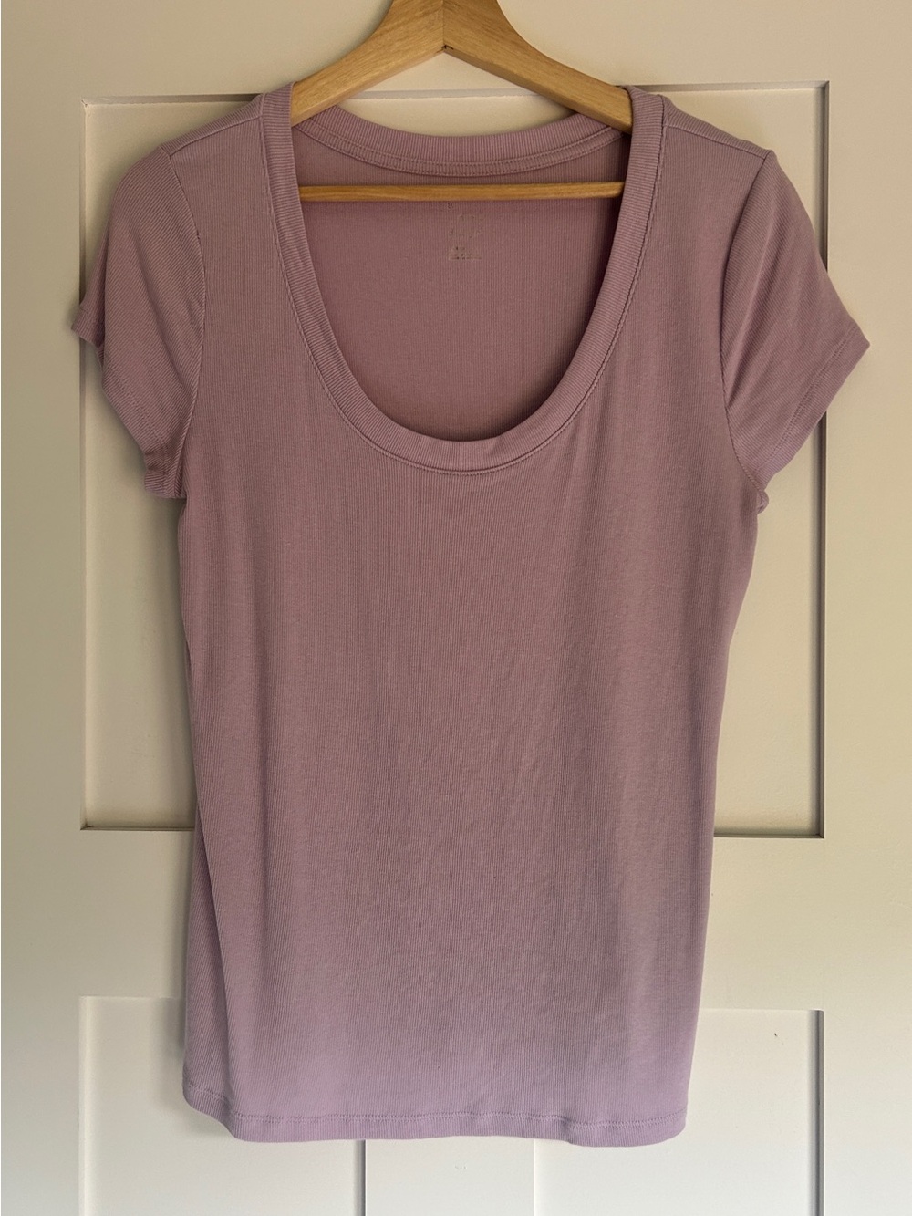 a new day Scoop Neck Short Sleeve Tee - Mauve Pink